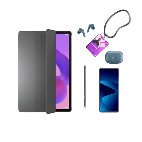 Image of Lenovo Folio Case for Idea Tab Pro, Protective Tablet Cover with Built in Pen Holder, Sleep /Wake Function & Convertible Stand, PU Leather Case, Luna Grey