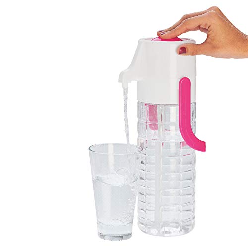 Image of Steelo Jaldhara Multipurpose Plastic Jug, 1200 ml (Pink & White)