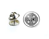 Celtic Cross Monogram Tie Tack, Custom Handmade Tie Pin, Lapel or Hat Pin