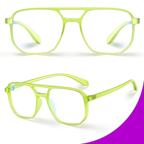 Image of VISOONE TR90 Blue Light Blocking Glasses Women Men Aviator Anti Eyestrain Computer Gaming Glasses Marion