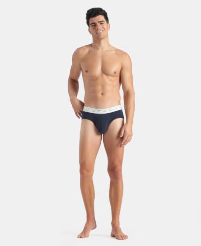 Image of Jockey NY15 Men Super Combed Cotton Elastane Stretch Solid Brief with Ultrasoft Waistband (Pack of 2)