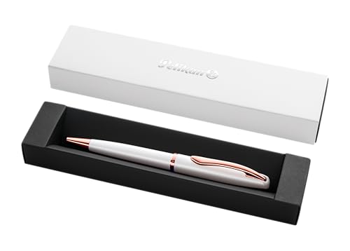 Pelikan, Penna Sfera Jazz Noble Elegance In Metallo Pearl, Inchiostro Blu, Con Meccanismo A Rotazione, Indicata Per Documenti Ufficiali, Con Clip Elastica, In Elegante Astuccio Regalo