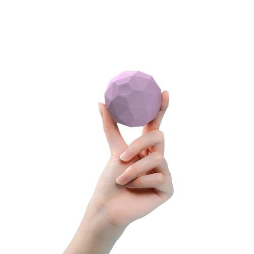 Vibrating Massage Ball with Heat - Portable Physical Therapy for Muscle Relief Up to 120 H Heating Temperature for Myofascial Release and Trigger Point Treatment Mini Size Massage Ball -Purple