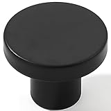 khtumeware 10 Pack Cabinet Knobs Black Kitchen Cabinet Knobs Round Dresser Drawer Knobs Matte Black Drawer Pulls Closet Door Knobs 1-1/5 Inch