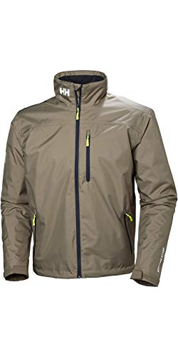 Image of Helly-Hansen mens Crew Midlayer Fleece Lined Waterproof Windproof Rain Jacket