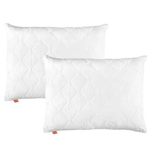 sleepling 2er Set Kopfkissen 70x90 cm Polster Allergiker Kissen waschbar Made in EU Oeko-TEX großes Schlafkissen 70 x 90 Bettkissen Pillow 2 Stück Basic 100