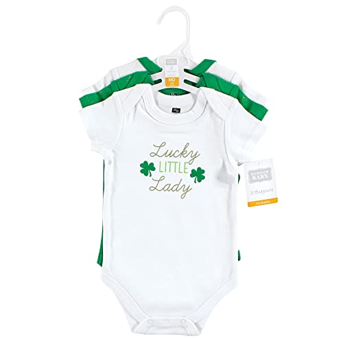 Hudson Baby Unisex Baby Cotton Bodysuits Lucky Lady, 0-3 Months - Thumbnail 2