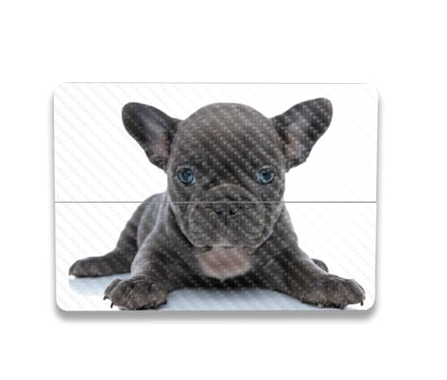 Image of MightySkins Carbon Fiber Skin Compatible with Microsoft Surface Laptop Studio 2 (2023) Full Wrap Kit - French Bulldog | Protective Durable Textured Carbon Fiber Finish | Made in The USA