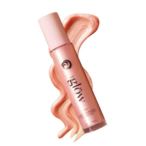 Oceglow Pink Body Highlighter | Lightweight Water-Based Highligter Formula | Ultra-Blendable, Long-Lasting & Non-Greasy | Luminous Gold Glow for Face & Body – 100ml