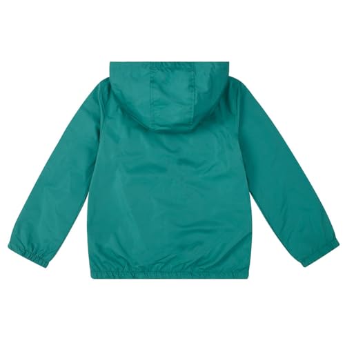 SNOW DREAMS Boys Waterproof Rain Jacket Windbreaker Lightweight Coat Kids Raincoat Outerwear Green Size 102