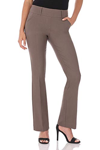 Rekucci Women's Ease into Comfort Classic Bootcut Pant w/Tummy Control