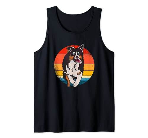 Australian Shepherd Design Aussie Dog Tank Top, Black