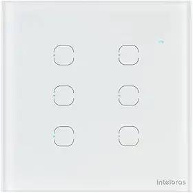 Intelbras, EWS 1006, Interruptor Touch Smart Wi-Fi com 6 teclas, Branco