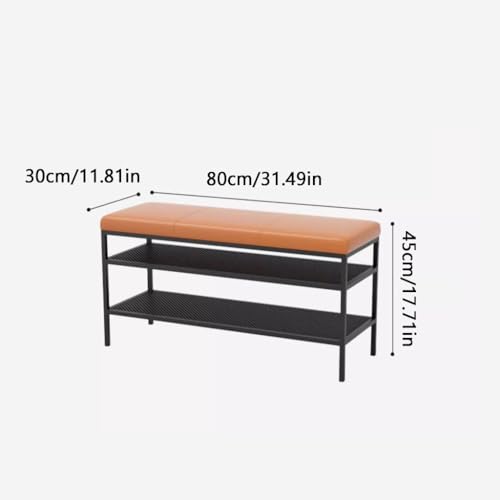 Tabouret à chaussures d'entrée ergonomique en tissu