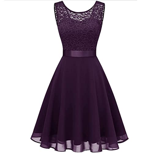 Robe d'été courte lilas imprimé écossais pour vos soirées cocktail chic