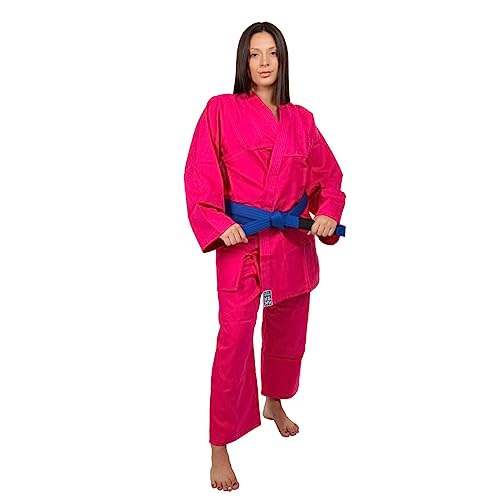 Kimono Adulto Reforçado para Judo e Jiu-Jitsu Rosa A1