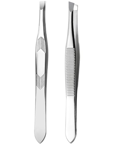2Pcs-Stainless-Steel-Tweezers-for-Women-Facial-Hair
