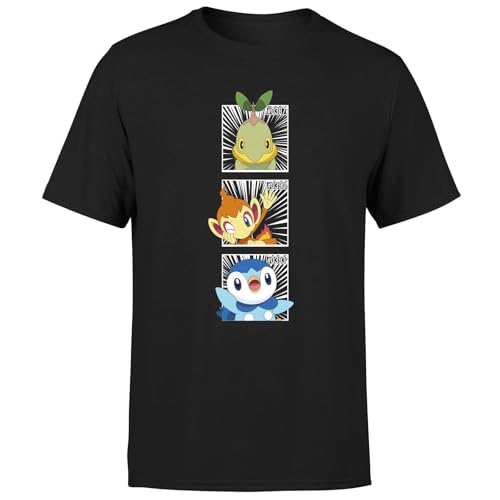 Image of Pokemon Generation 4 Intro Men's T-Shirt - Black 4XL