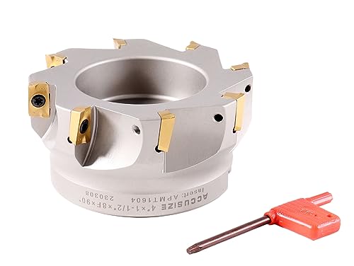 Accusize 90 Deg Square Shoulder Indexable Face Mill, 4 in
