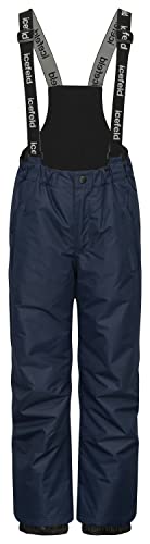 icefeld Pantalon d'hiver/pantalon thermique pour enfants (filles et garçons), Bleu marine, 122 cm-128 cm Cover