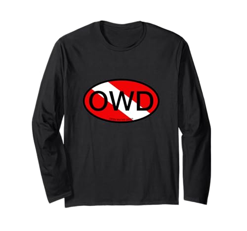 Open Water Diver Scuba Diver Down Flag Oval Long Sleeve T-Shirt