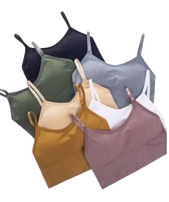 Women's Cotton Padded Sports Bra, Adjustable Straps, Wireless Comfort Fit (in, Cup Band, C, Pack of 4)-image-38