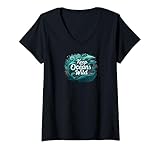 Photo Gallery donna keep oceans wild marine life conservation ocean maglietta con collo a v Photo Gallery donna keep oceans wild marine life conservation ocean maglietta con collo a v
