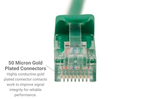 Cable Ethernet corto Cat 6 UTP de 1 pie, verde miniatura 4