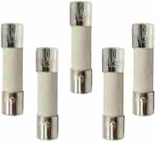 5 Pack AXIAL CERAMIC Fuse F6.3AH250V - F6.3A 250V Cartridge Fuses