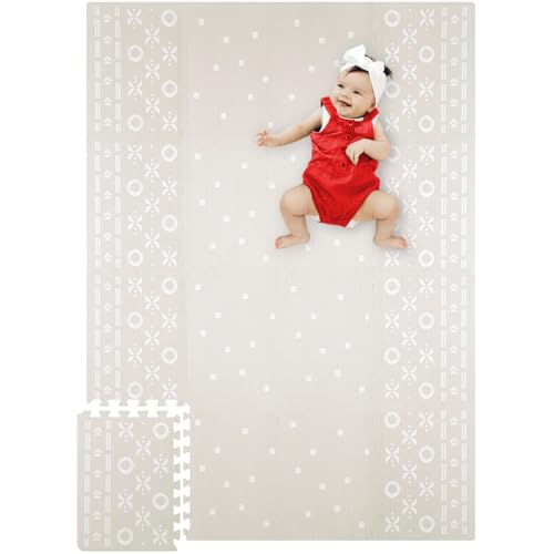 Image of Gudi Foam Play Mat for Baby 5.6 x 4 ft – Safe, Easy to Clean Floor Mat – The Stylish Baby Play Mat That Complements Any Home Décor or Kids Playroom
