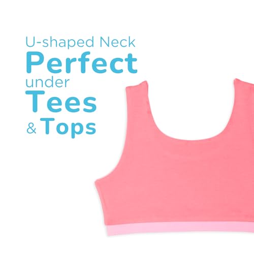 Image of YouGotPlanB Cotton Sports Bra | Ages 8-16 Years | U-Shaped Style | Non-Padded, Double-Layered for Coverage