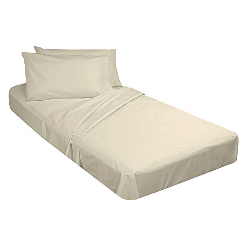 ARlinen Sábanas para cuna, litera, 76 x 203 cm, sábanas ajustadas, perfectas para cama individual estrecha, litera de caravana, reemplazo de cama de invitados, juego de sábanas de 4 piezas (marfil)