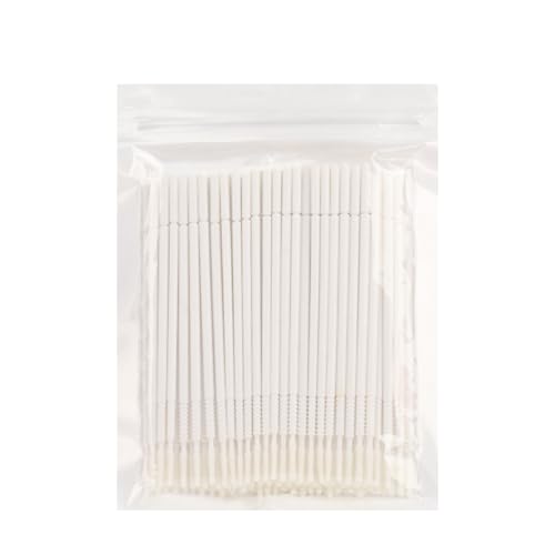マイクロアプリケーター マイクロ綿棒 マイクロスティック使い捨て メイク道具 まつげアプリケーター アプリケーター まつ毛 マイクロブラシ マイクロスティック 睫毛育毛剤用ツール 100個入り (ホワイト)