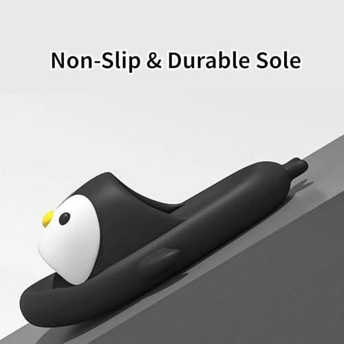 Cute Penguin Slippers for Women Single-strap Flip-flops EVA 1.6" Y2K Platform Slides Height Increase Anti-Slip Thick Sole Indoor Shower Sandals Outdoor Travel Beach Sandals4