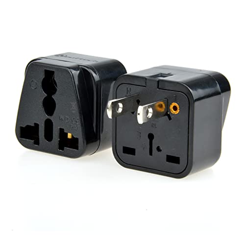 Neuftech 2x Adattatore da Viaggio Universale USA 2...