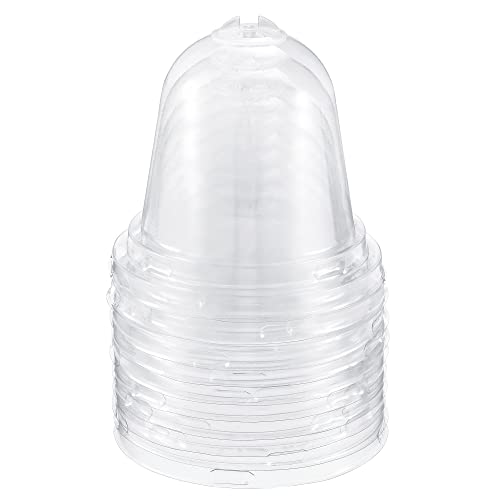 PATIKIL 3.4' Plant Humidity Dome, 10Pcs Round Plastic Garden Cloche Dome Plant Cover Reusable for...