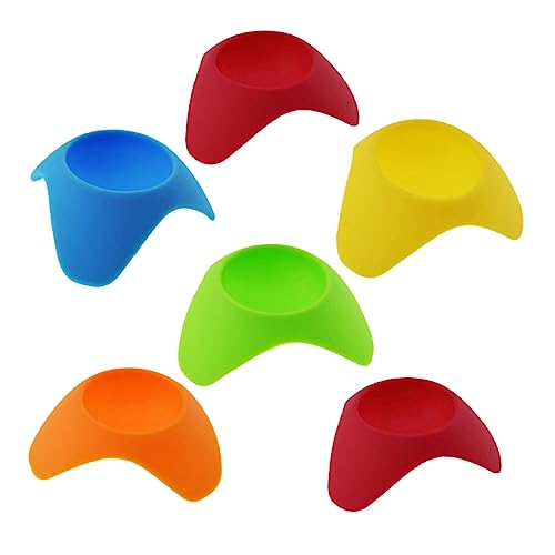 FUNOMOCYA 6 Piezas Bandeja De Huevos Hueveras Escalfadas Tazas Mimadas Almacenaje Para Cocina Tazas De Huevo Para Huevos Hervidos Suaves Poseedor Transportador Portavasos Para Huevos Cocidos