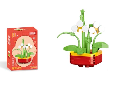 Pezicco Bloques de Construcción,Juguetes de Construcción Flores Puzzle Bricolaje Juego de Bloques Decoración Recogida Regalos Creativos (140pcs)