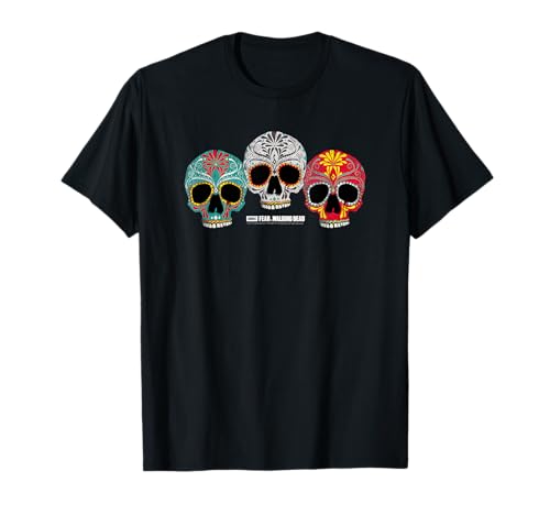 Bild: Fear The Walking Dead Three Skull T-Shirt f�r 22,99 EUR bei amazon.de