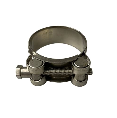 Boltza® Stainless Steel Single Bolt Hose Super Clamp 26-28mm Clip Silicone Rubber Exhaust x4, Black - Image 3
