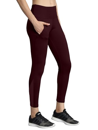 Image of Mehrang Gym wear Mesh Legging Workout Pants with Side Pockets /Stretchable Tights /Highwaist Sports Fitness Yoga Track Pants for Women & Girls