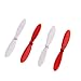Produktbild vhbw 4X Propeller kompatibel mit Hubsan X4 H107, X4 H107 LED, X4 H107C (Camera), X4 H107G (FPV) Drohne - Ersatzpropeller, Selbstsichernd, Rot, Weiß