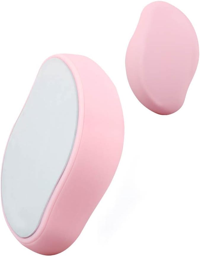 Crystal Hair Eraser for Women & Men, Reusable Crystal Hair Remover Painless Exfoliation Magic Hair Eraser, Crystal Hair Removal Tool for Arms, Chest, Legs and Back (Pink)
