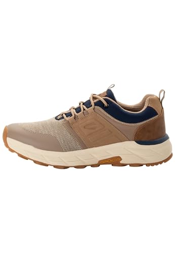 camel active Herren Sportlicher Sneaker mit Lederbesatz Beige-Braun, menswear-46