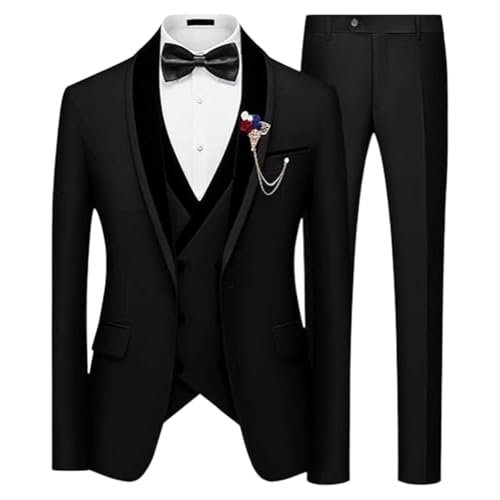 Mens Business Casual Outfits Formal 3 Piece Suit One Button