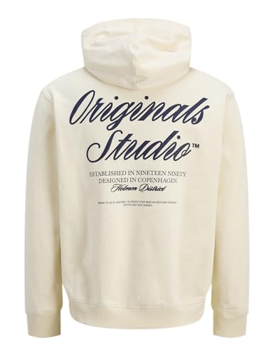 Upim, Felpa Con Cappuccio E Logo Uomo, Unisex, Bianco Avorio, Taglia: M - 3