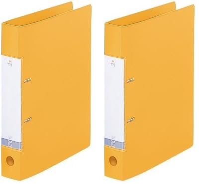 リヒトラブ リングファイル 2穴 D型 A4 黄 G2230-5 (× 2)