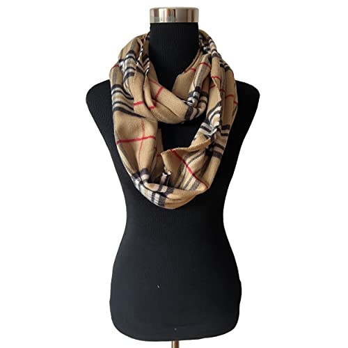 Unisex Men Women Plaids & Checks Cashmere Infinity Cowl Scarf2