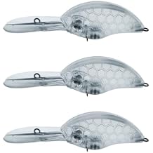 Pack of 25 DIY Blank Lure Body Unpainted Lure Crankbait Transparent Fishing Lure OSP Deep Dive Minnow Wobblers Hard Baits 3.54 inch 0.353 oz
