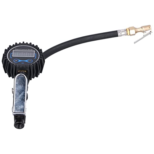 CFTGIW 200Psi 14bar Miernik Inflatora Opon LCD Wyświetlacz Inflacja Wskaźnik Ciśnienia z światłem LED do Motocyklowego Roweru Motocyklowego Samochodu dla Gauganta Ciśnienia Cyfrowego Opony Kuageair